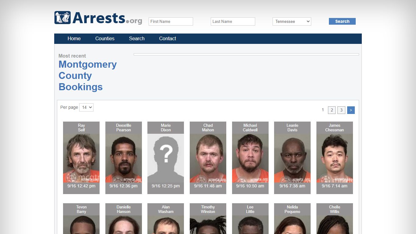 Montgomery County Arrests and Inmate Search